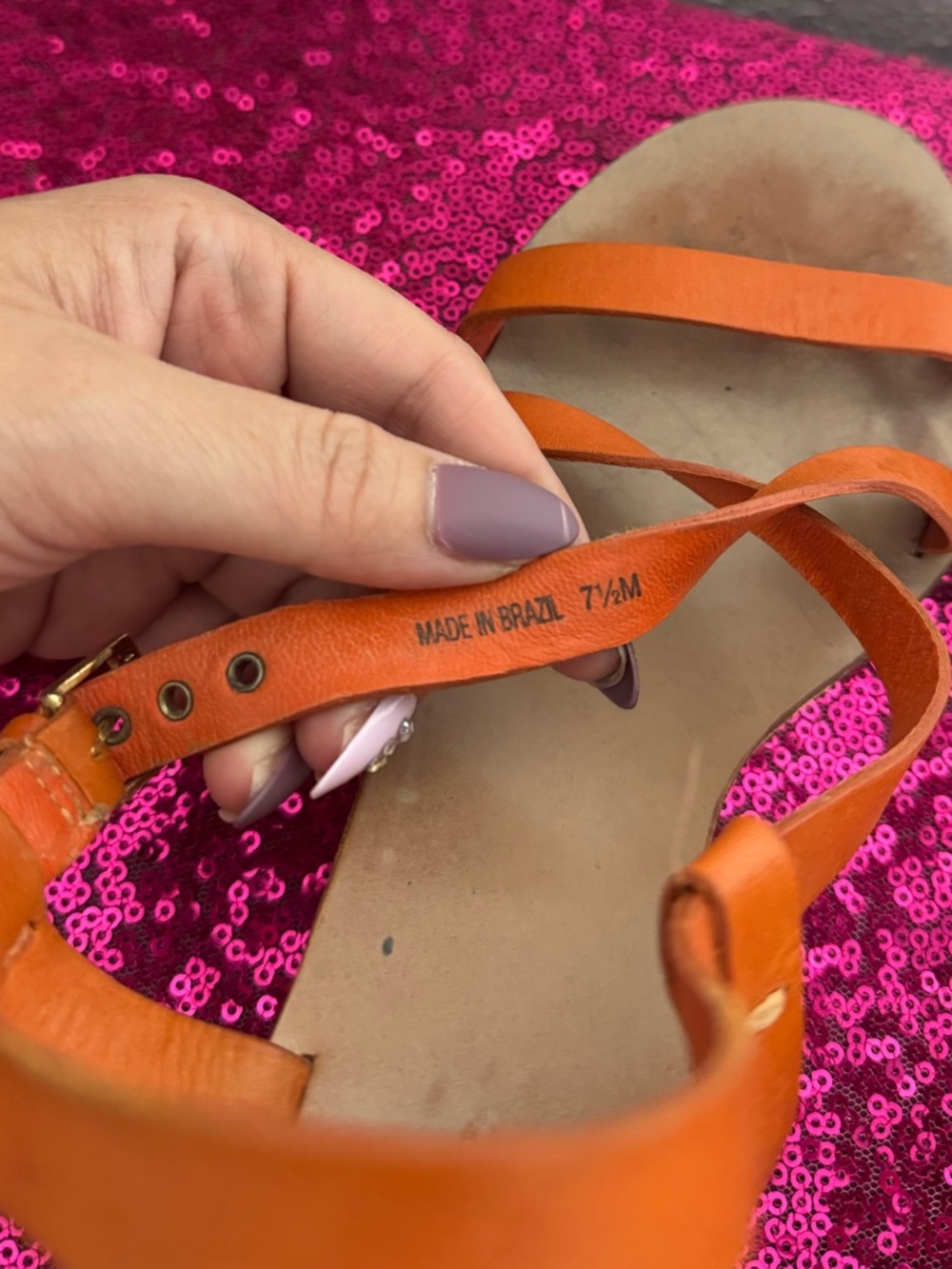 kate spade Tan Leather Strappy Wedge Sandals - Picture 7 of 12